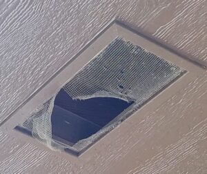 damaged soffit vent
