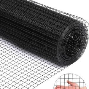 Vinyl Coated Wire Mesh (Black) 24"x50' (Black)