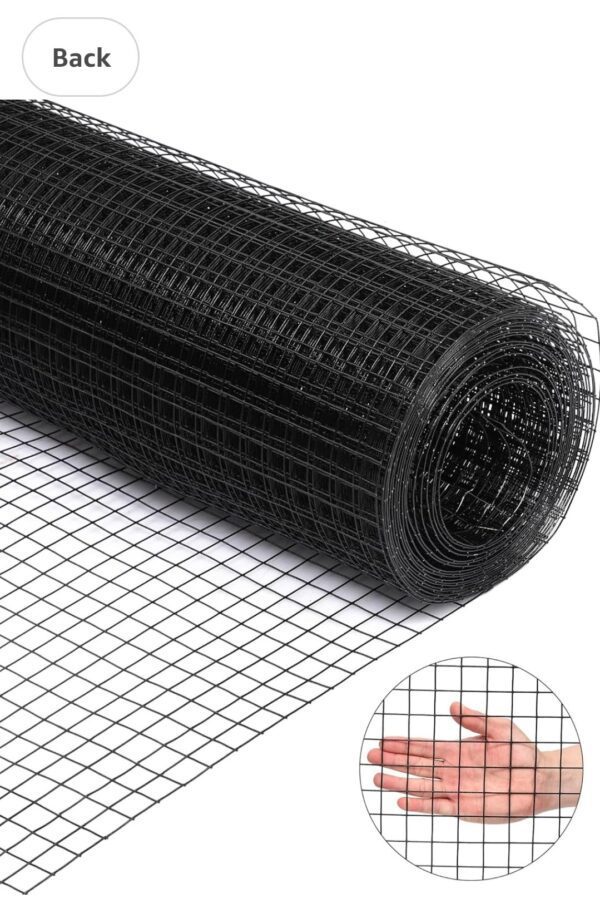 Vinyl Coated Wire Mesh (Black) 24"x50' (Black)